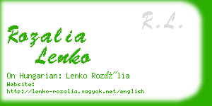 rozalia lenko business card